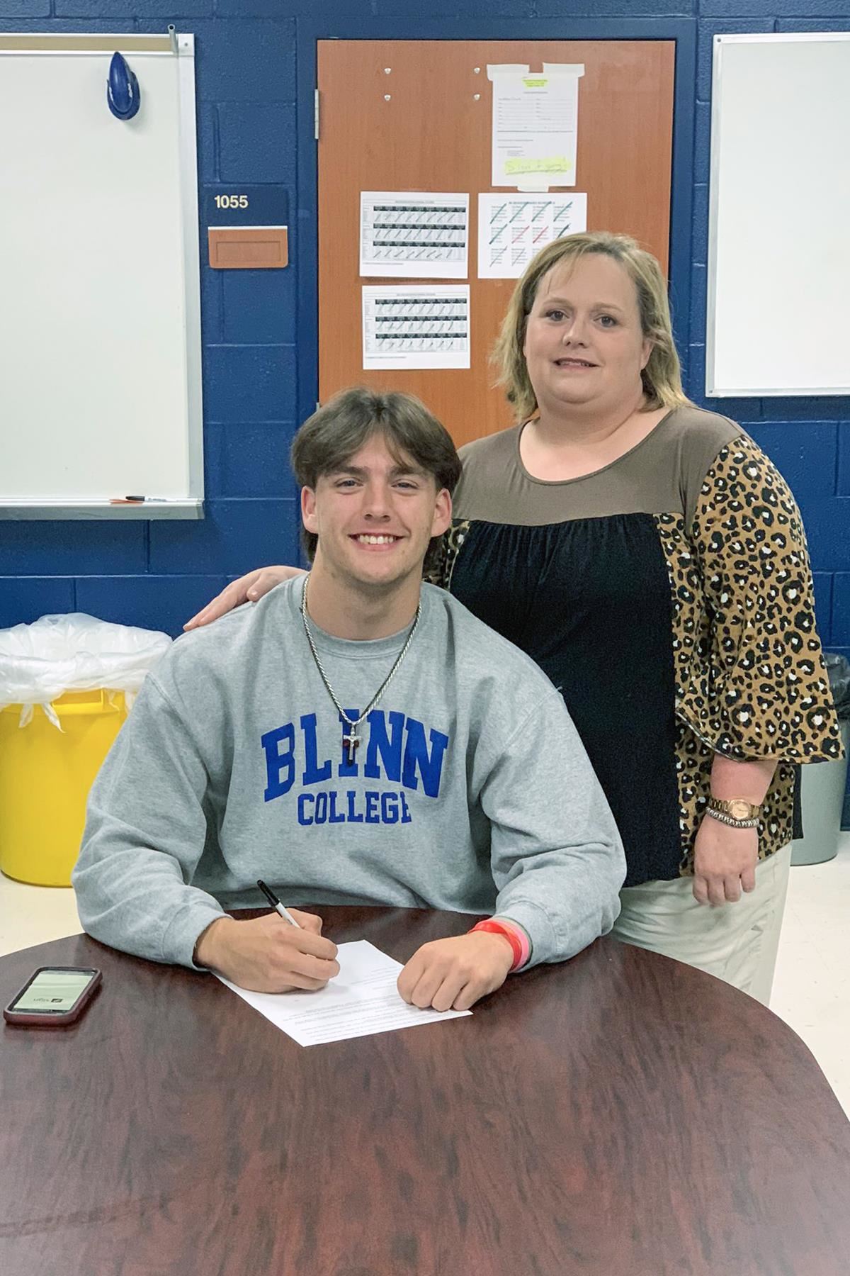 Cypress Ridge High School senior Cody Vern signed a letter of intent to play baseball at Blinn College.
